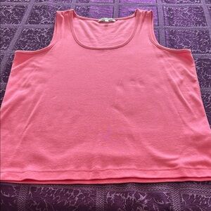 Classic Pink Scoop Neck Tank Top
